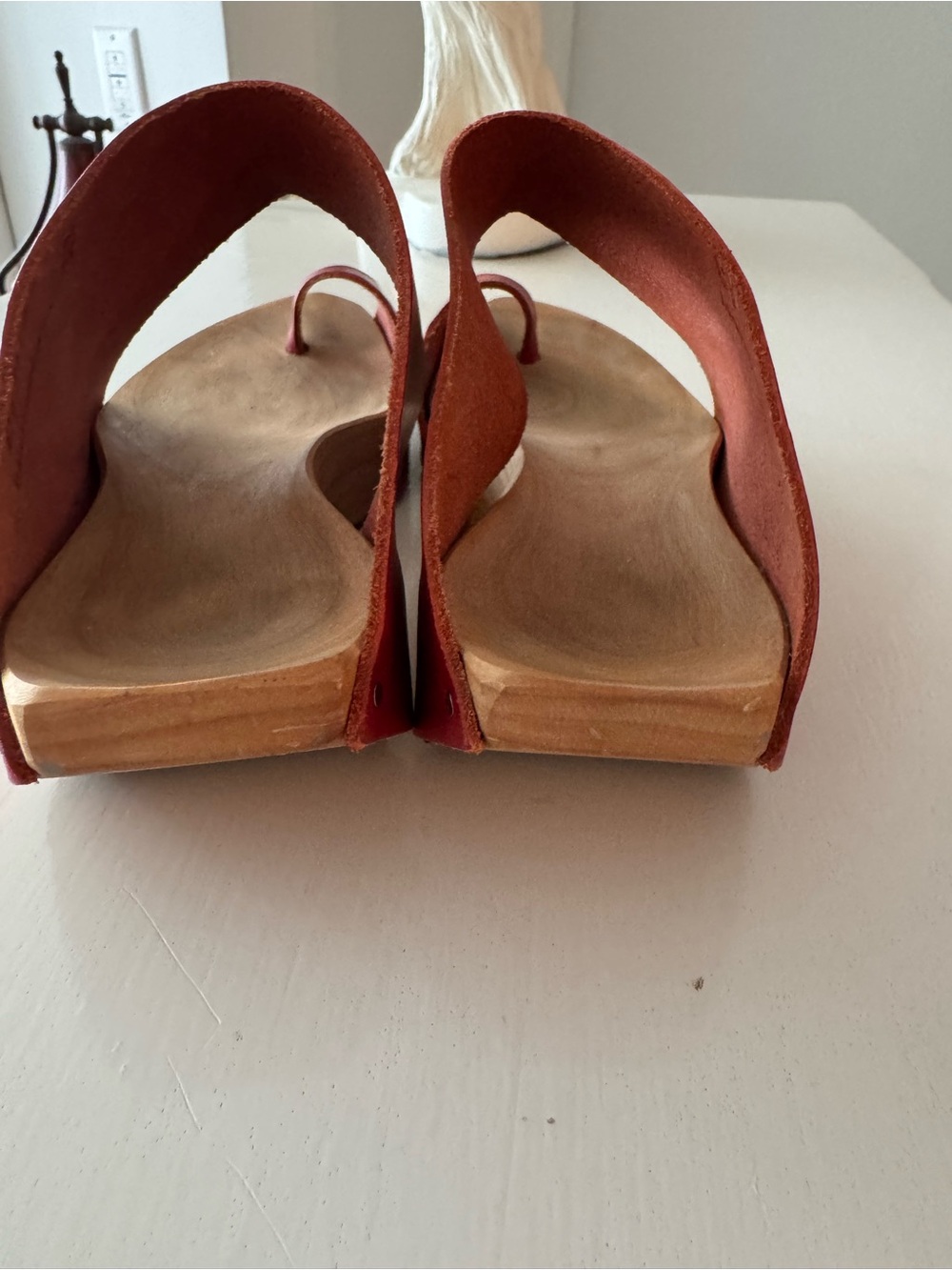 Red Platform Wedge Sandals for Women - Picture 3 of 6